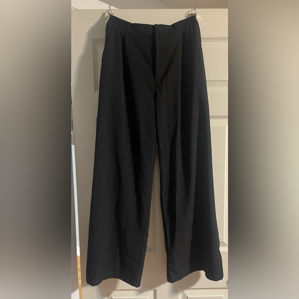 CIDER Wide Leg Black Pants - Size Large
